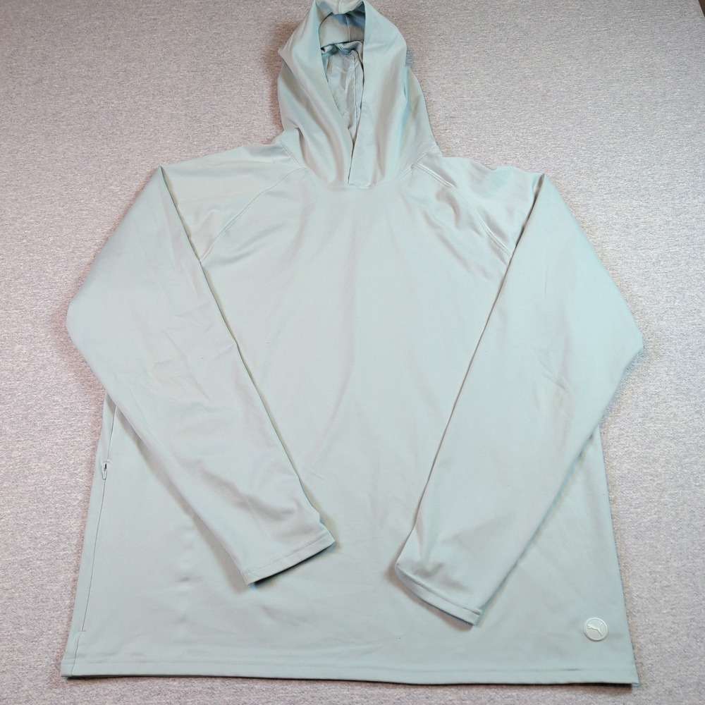 PUMA CLOUDSPUN Tech Golf Hoodie Mens XL 630890-05 Mint Green Pullover Stretch